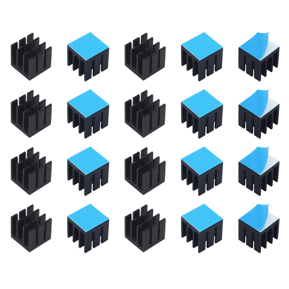 Raspberry Pi Water Cooling Kit - 12x12x12mm 50pcs Aluminum Heatsink Radiator Cooler