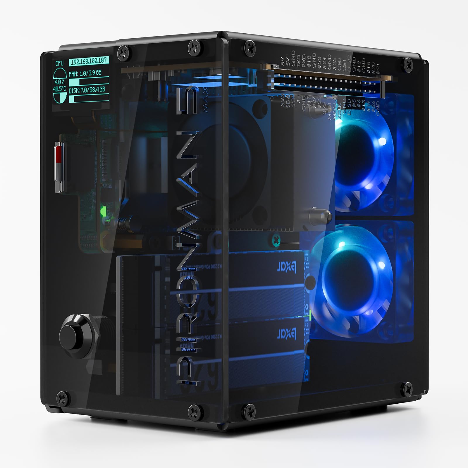 Pironman 5-MAX Dual NVMe M.2 S - Raspberry Pi Ai Kit Hailo-8L review and price
